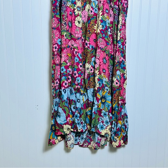 Natural Life Womens Collette Tiered Maxi Dress Floral Boho Cottage Rayon Sz XL - Picture 8 of 14